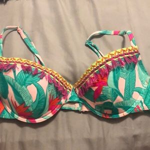 Floral Target Bathing Suit Top